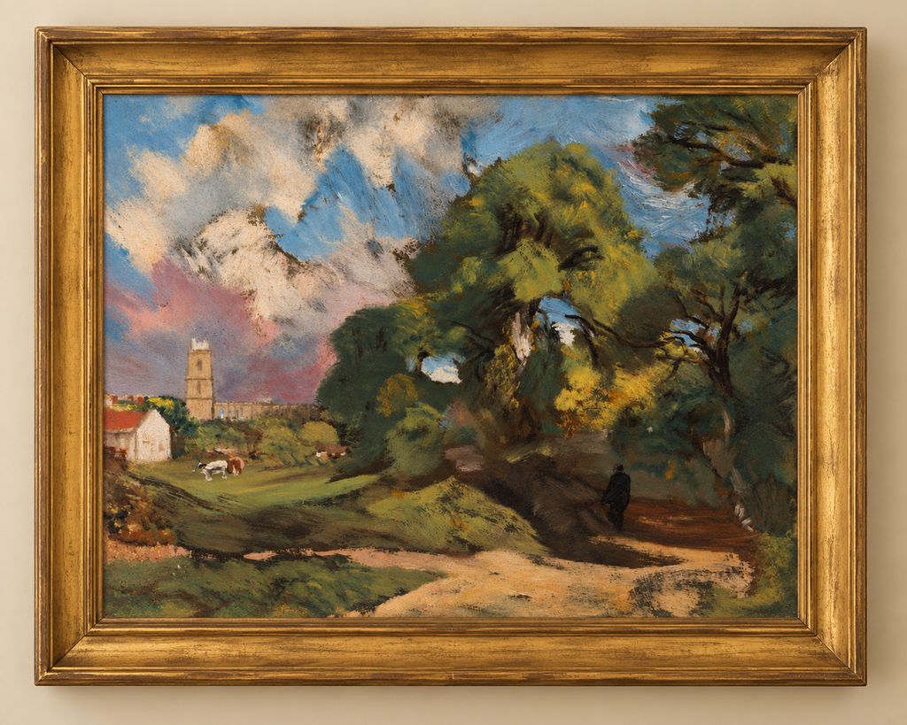 Vintage English Countryside Landscape | John Constable Inspired Art