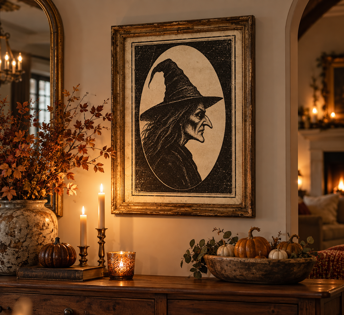 Witch Silhouette Portrait (Digital Download)