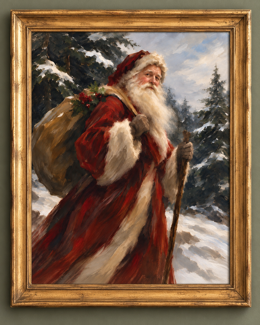 Father Christmas in the Snow