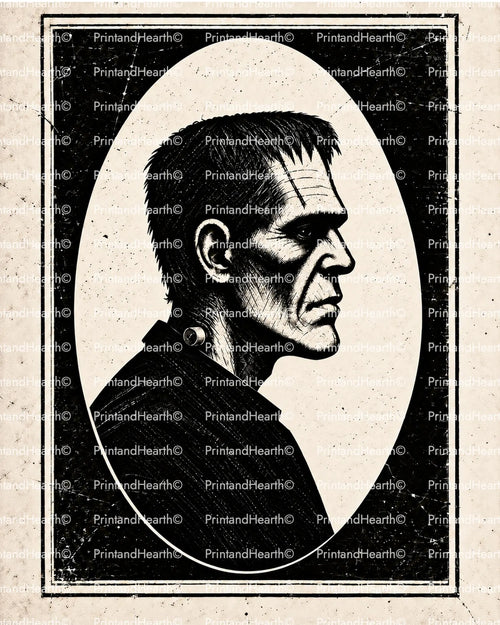 Frankenstein Silhouette Portrait (Digital Download)